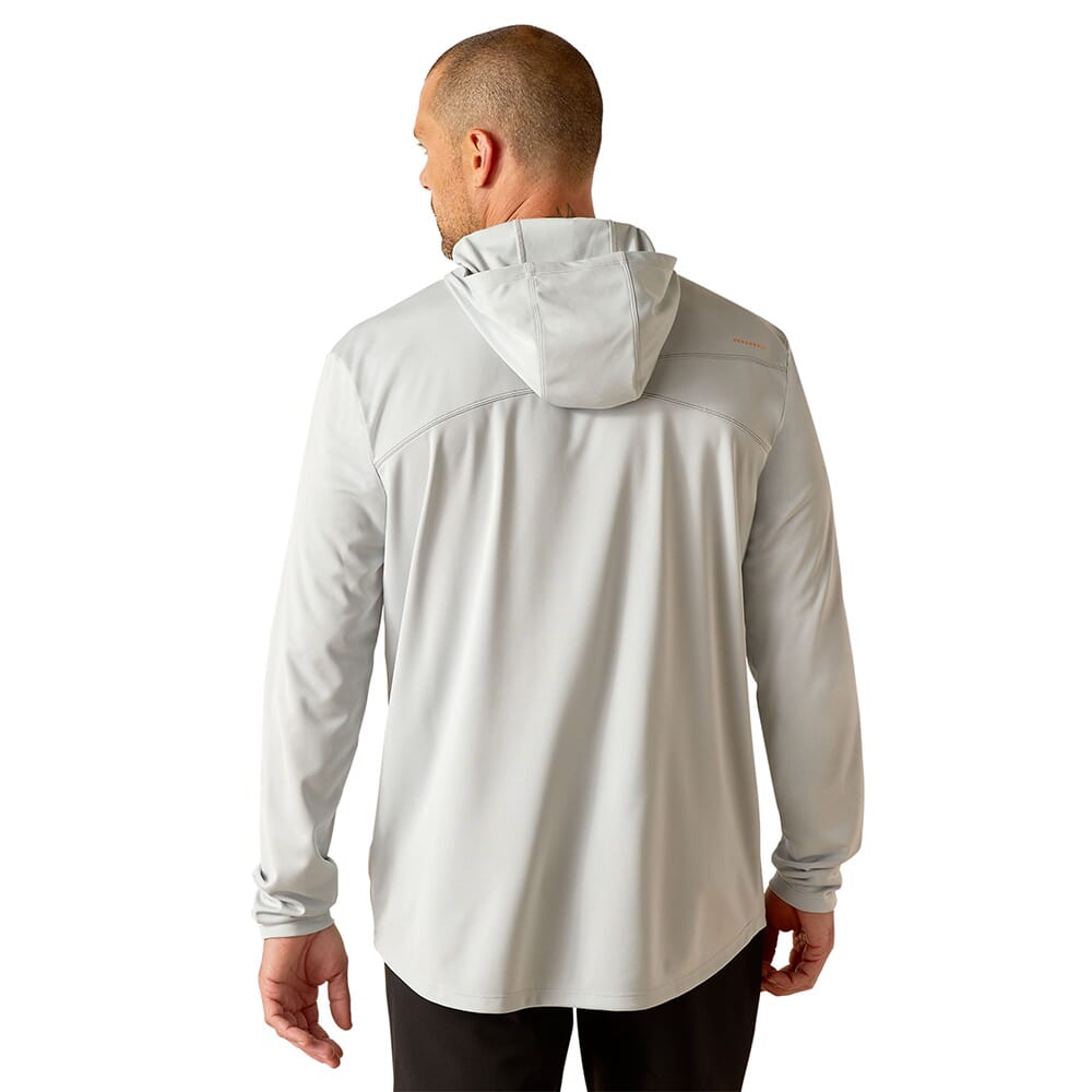 Ariat Men's Rebar Sunblocker Hooded T-Shirts - Pearl Grey