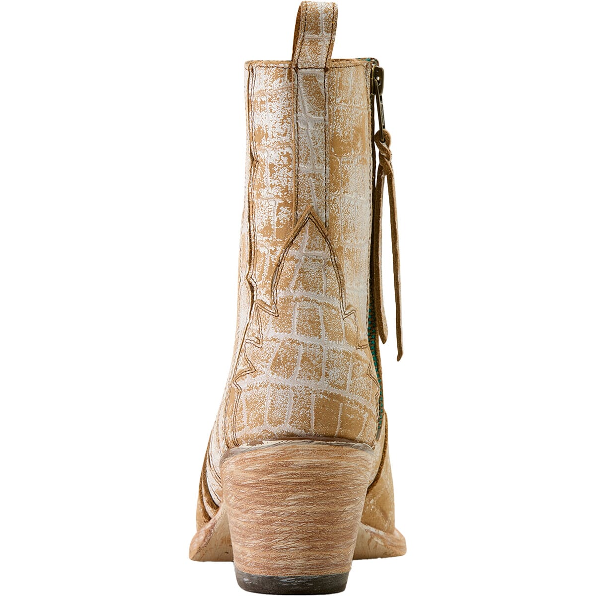 Ariat Women's Jade X Toe Western Boots - Distressed Crema Croc