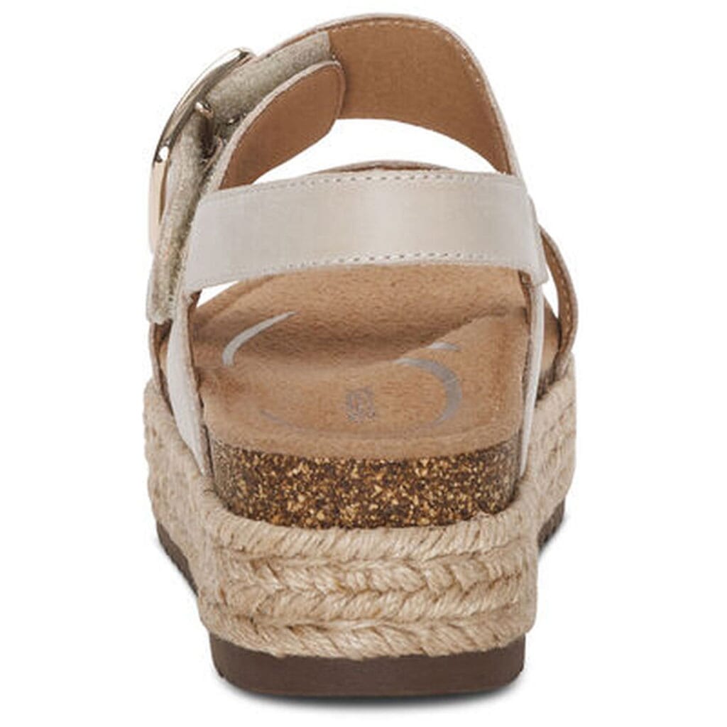 Aetrex Women's Vania Arch Support Platform Sandals - Cream