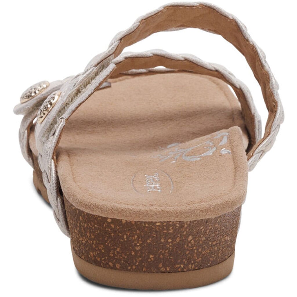 Aetrex Women's Josie Braided Slides - Champagne | elliottsboots