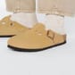 BK1026164 Birkenstock Women's Boston Suede Leather Clogs - Latte Cream