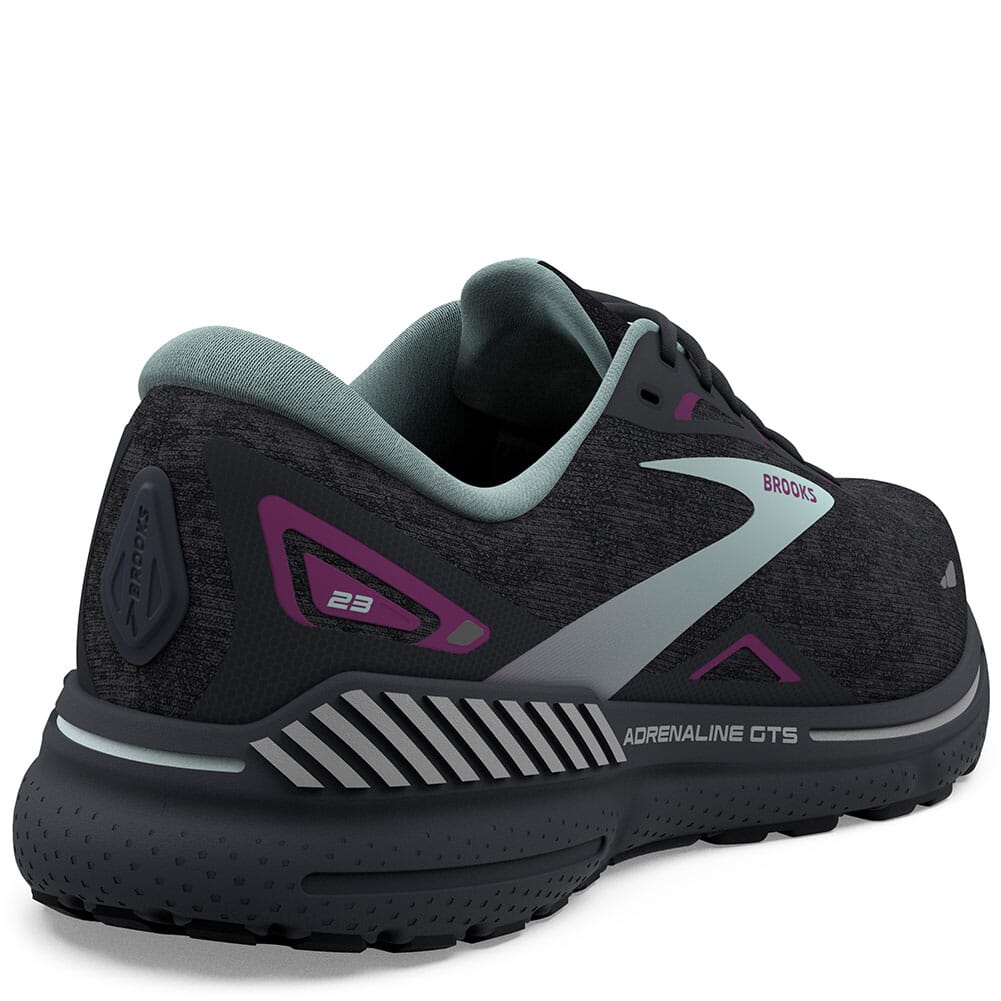 120381-072 Brooks Women's Adrenaline GTS 23 Running Shoes - Black/Light Blue