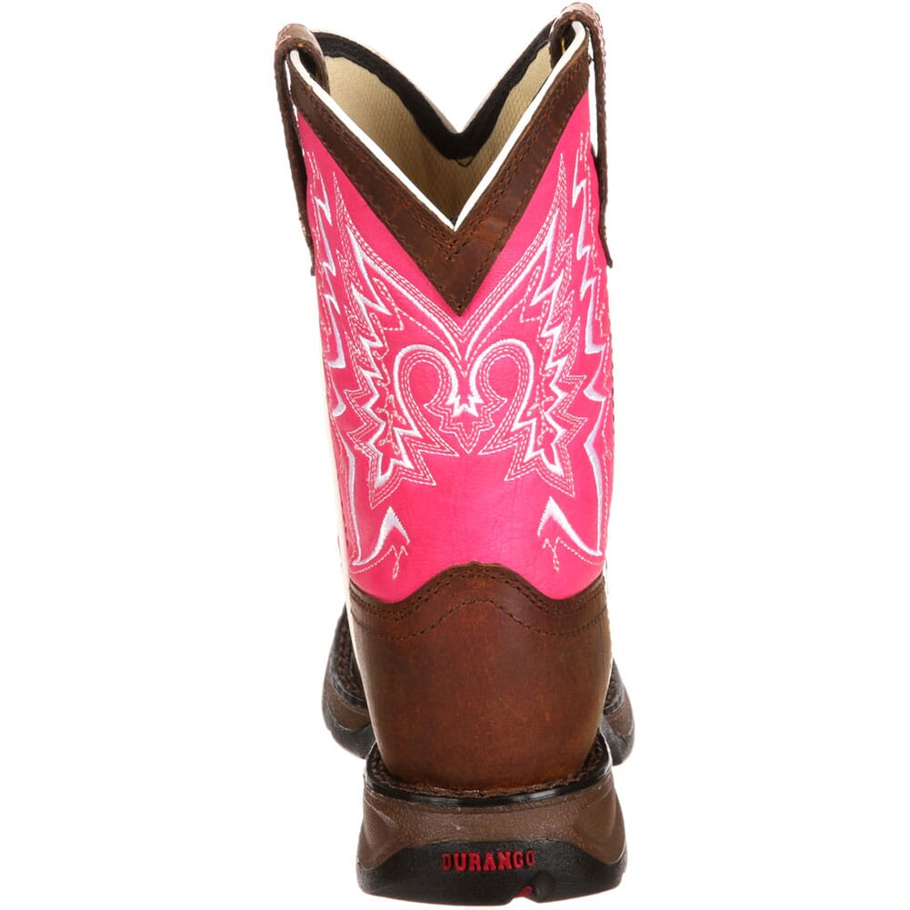 Lil' Durango Big Kid Let Love Fly Western Boots - Brown/Pink