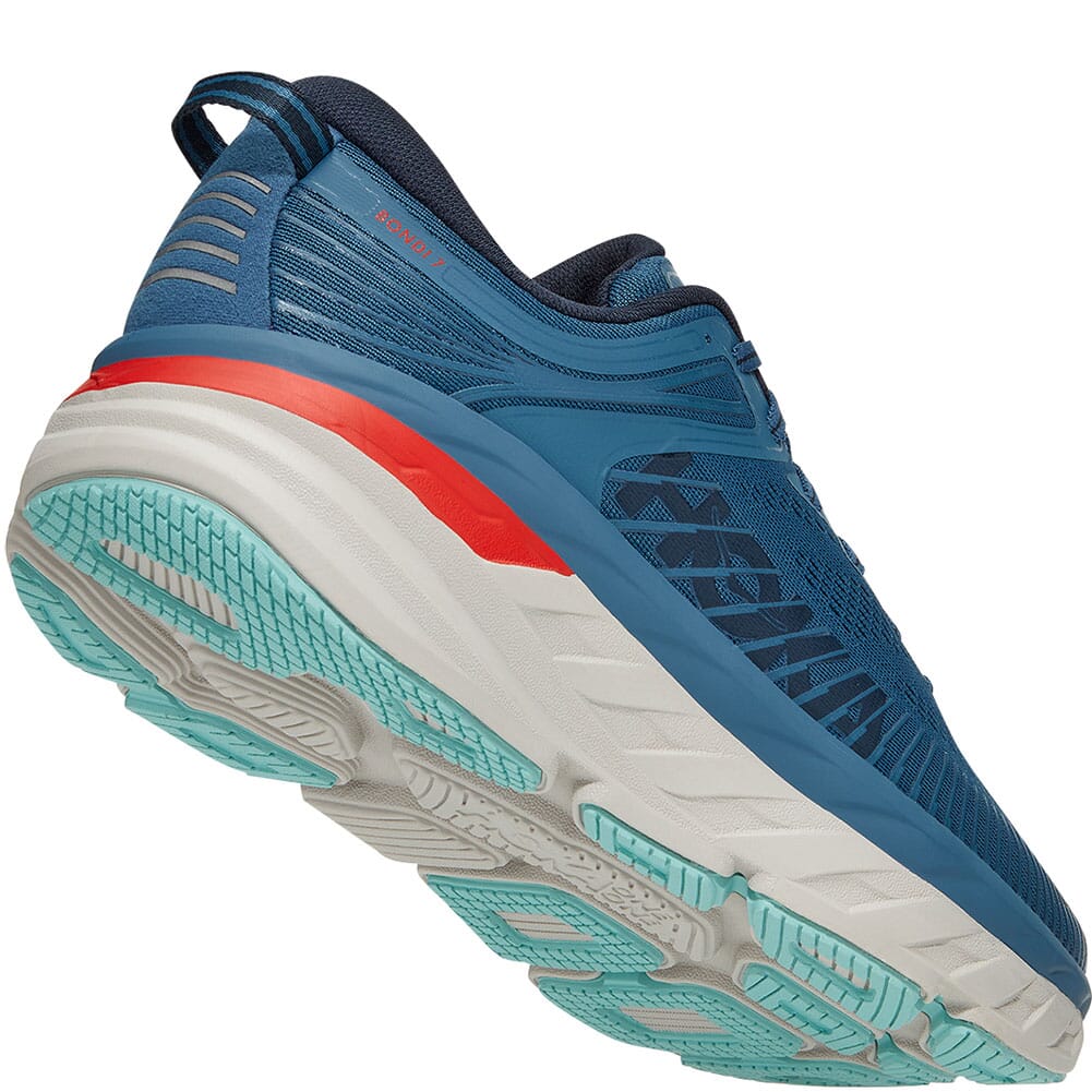 1110518-RTOS Hoka One One Men's Bondi 7 Athletic Shoes - Real Teal/Outer Space