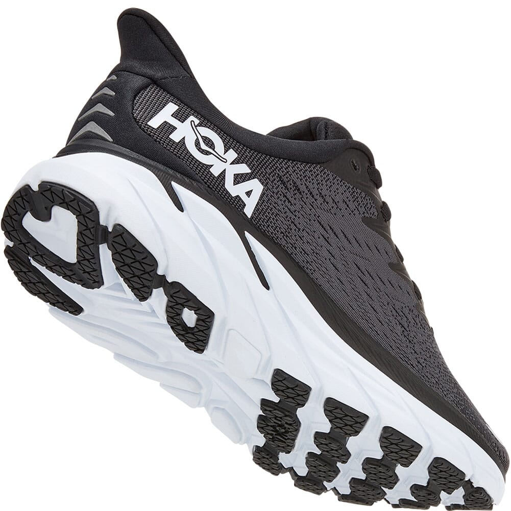 1119394-BWHT Hoka One One Women's Clifton 8 Athletic Shoes - Black/White