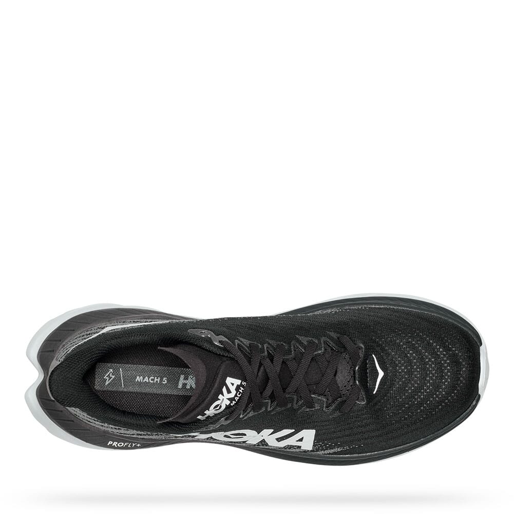 Hoka Men's Mach 5 Running Shoes - Black/Castle Rock | elliottsboots