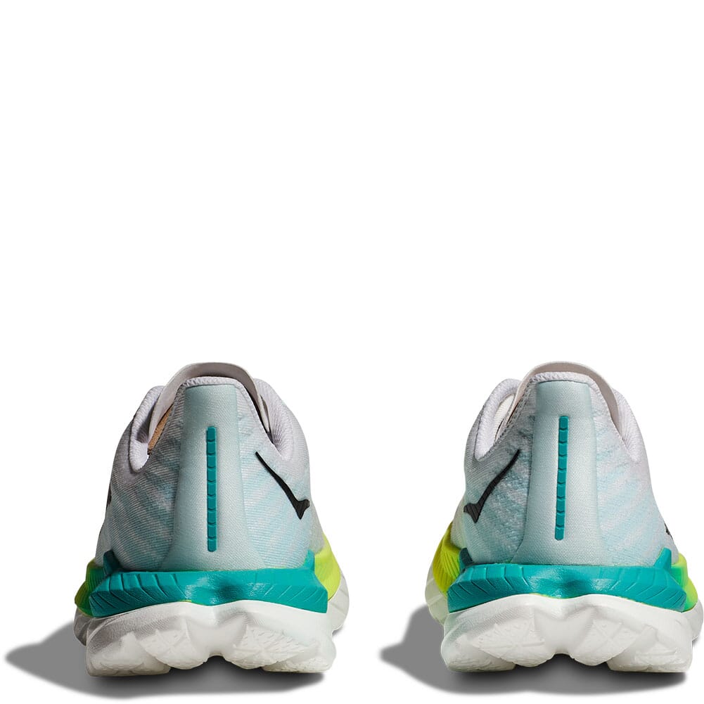 1127894-WBGL Hoka Women's Mach 5 Running Shoes - White/Blue Glass
