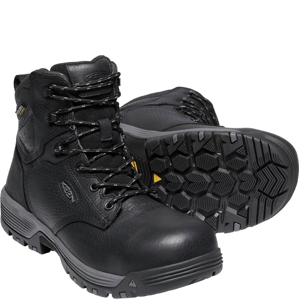 1024184 KEEN Utility Men's Chicago WP Safety Boots - Black/Forged Iron