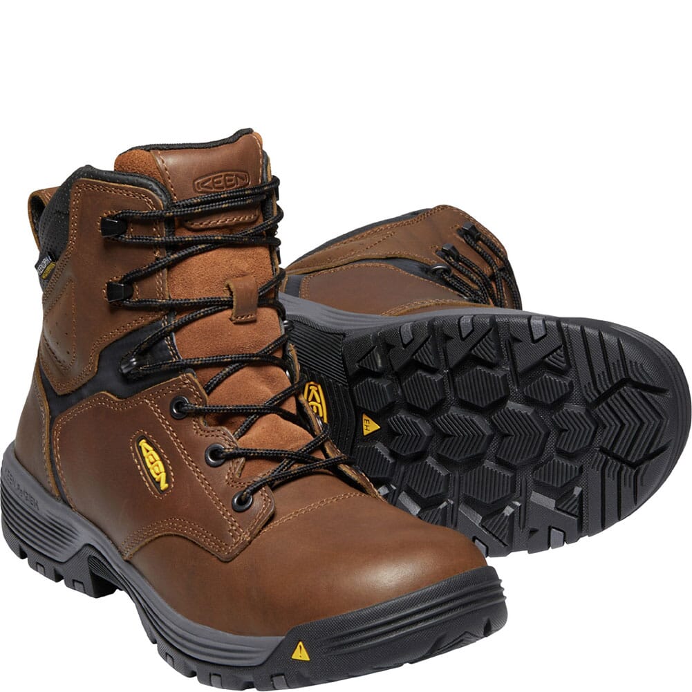 1024185 KEEN Utility Men's Chicago WP Work Boots - Tobacco/Black