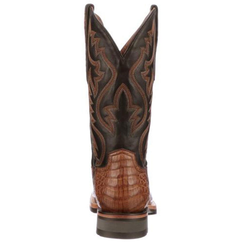 M4554-WF Lucchese Men's Rowdy Caiman Western Ropers - Saddle Brown