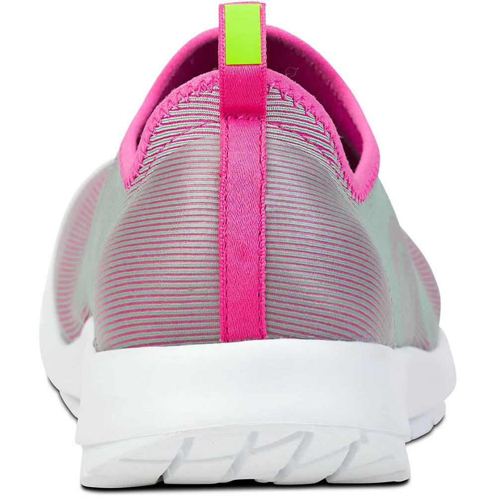 5075-WHTFUCH OOFOS Women's OOmg Sport Low Shoes - White/Fuchsia