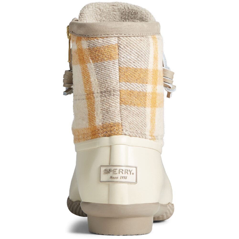 STS86705 Sperry Women's Saltwater Wool Plaid Pac Boots - Ivory