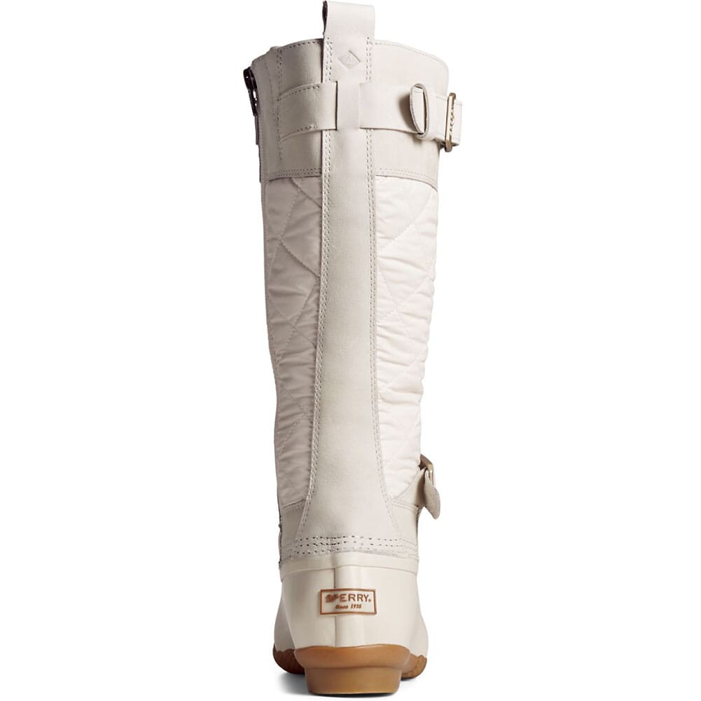 STS87775 Sperry Women's Saltwater Tall Nylon Duck Boots - Ivory