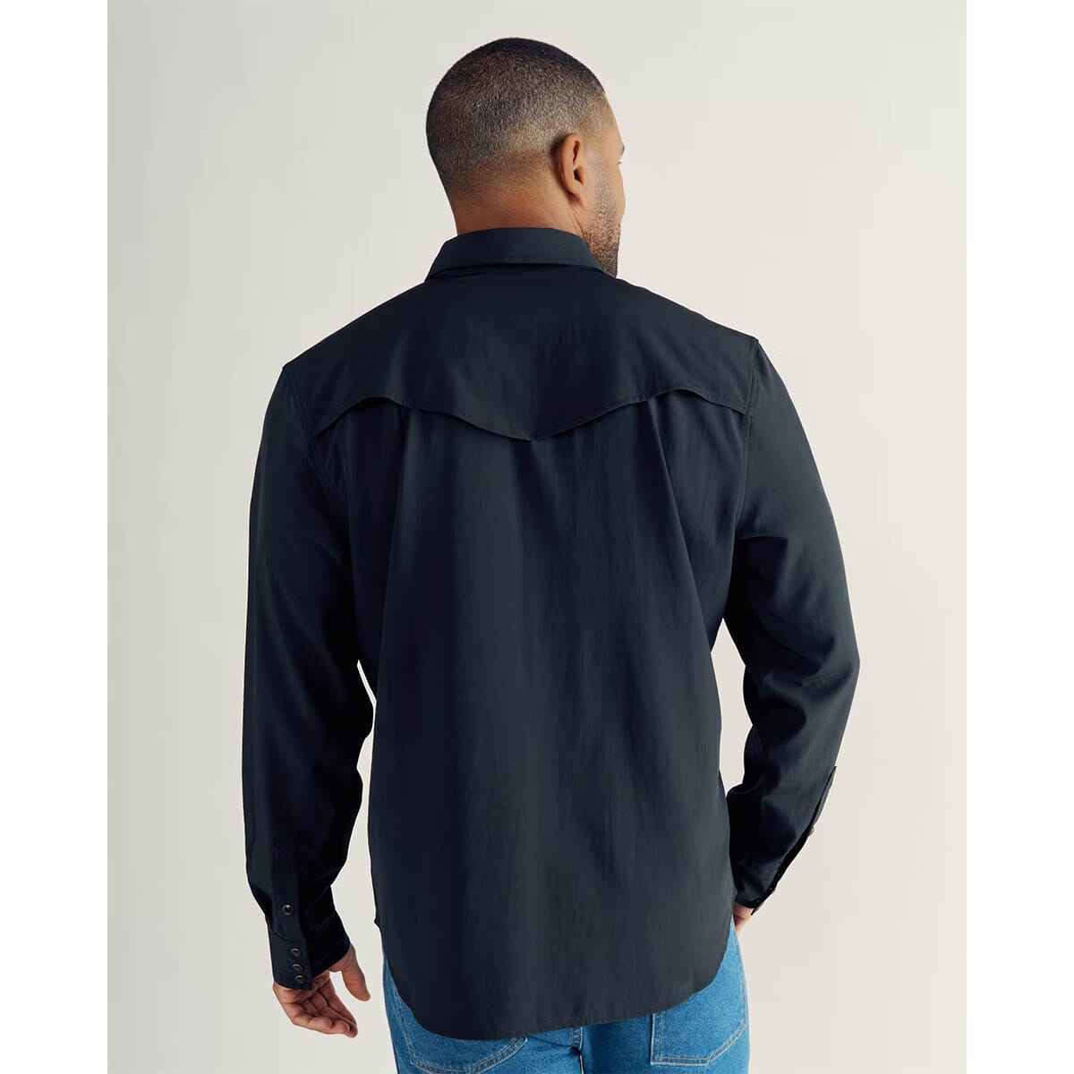 Tecovas Men's Performance Western Pearl Snap Shirt - Black