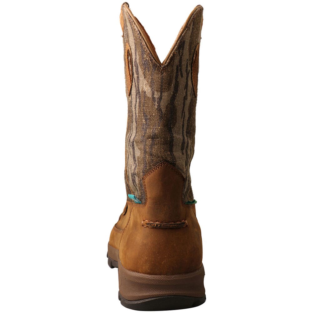 MHKBW02 Twisted X Men's Mossy Oak WP Work Boots - Distressed Saddle/Camo