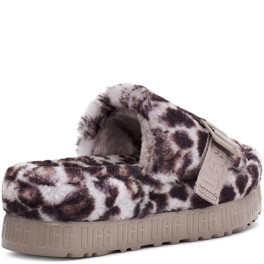 1122556-SYGR UGG Women's Fluffita Panther Print Casual Slippers - Stormy Grey