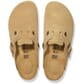 BK1026164 Birkenstock Women's Boston Suede Leather Clogs - Latte Cream