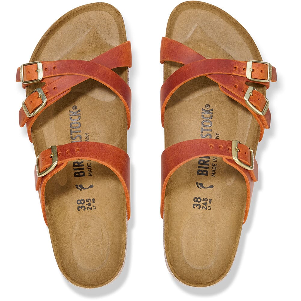 1026602 Birkenstock Women's Franca Leather Sandals - Burnt Orange