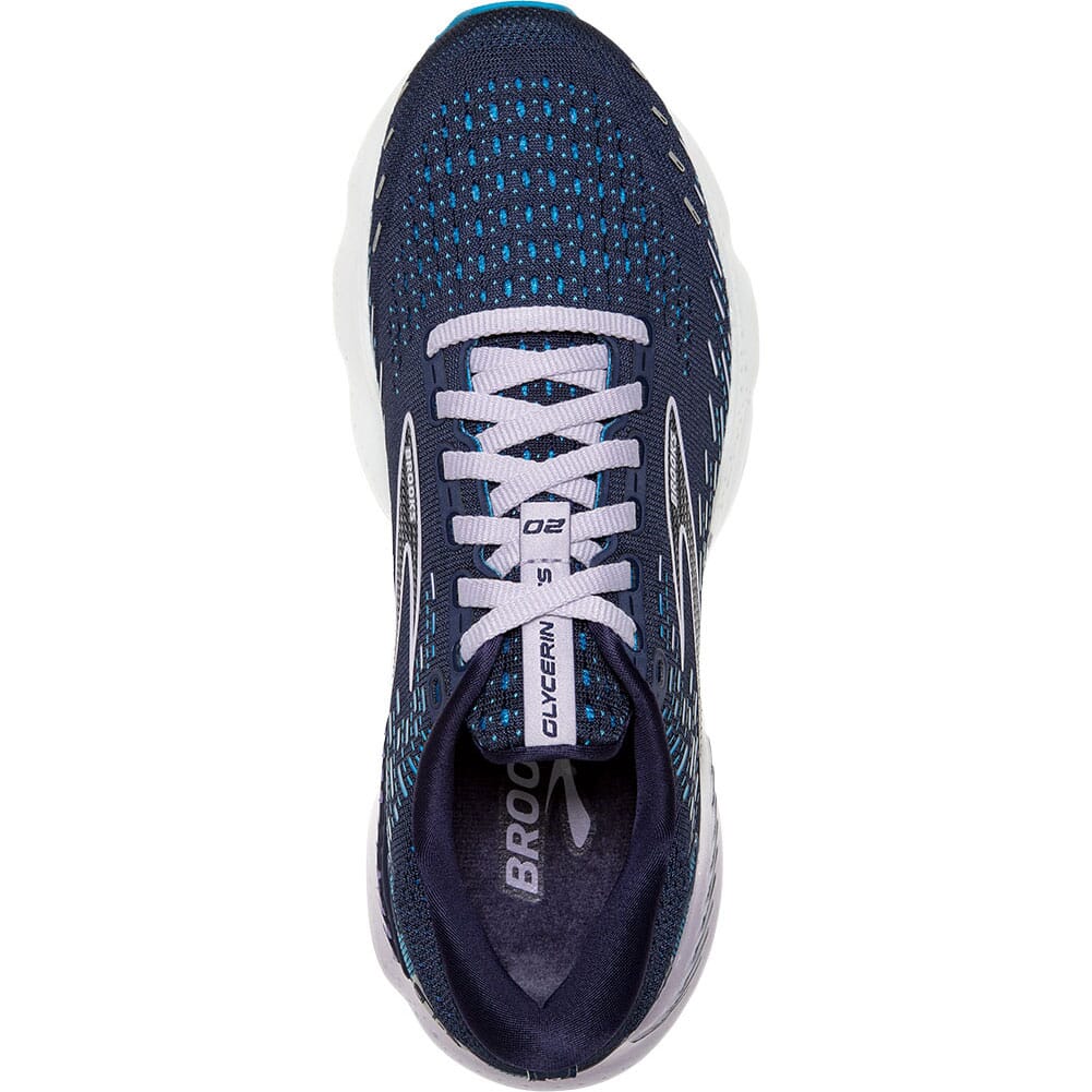 120370-499 Brooks Women's Glycerin 20 GTS Running Shoes - Peacoat/Ocean