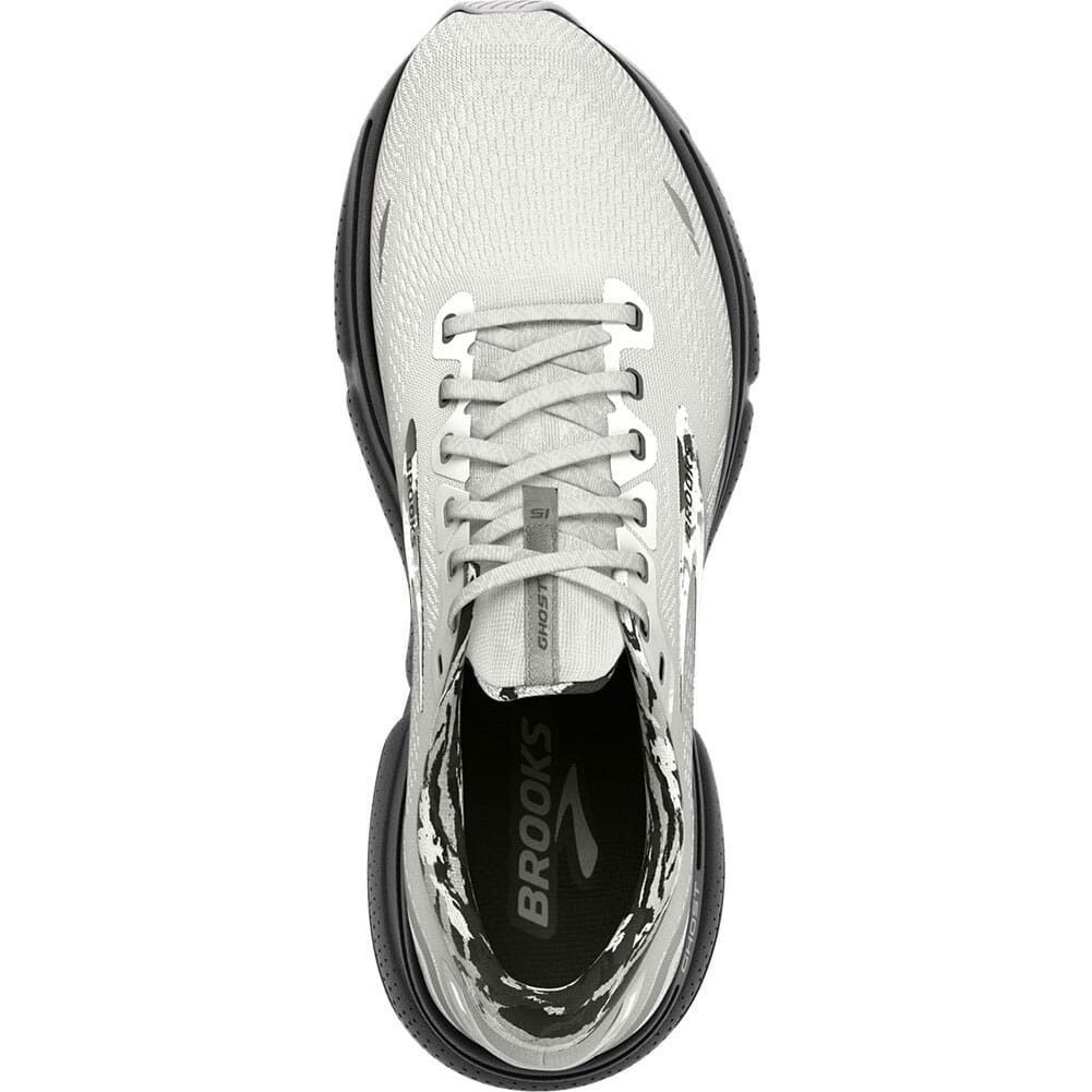120380-149 Brooks Women's Ghost 15 Athletic Shoes - White/Ebony/Oyster