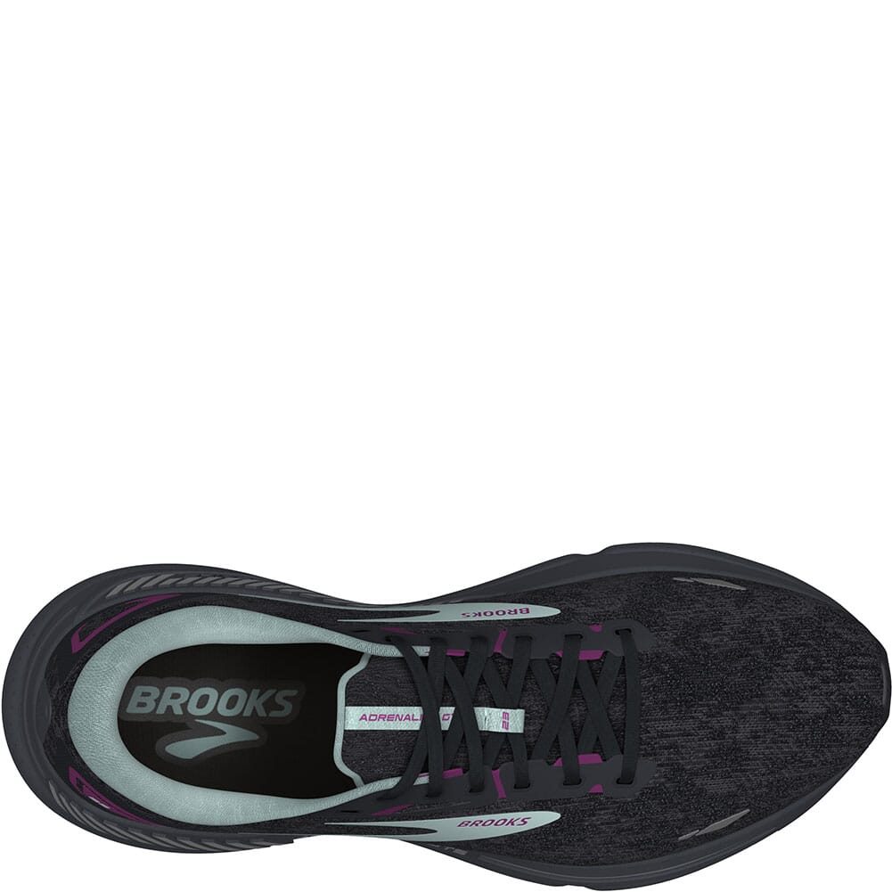120381-072 Brooks Women's Adrenaline GTS 23 Running Shoes - Black/Light Blue