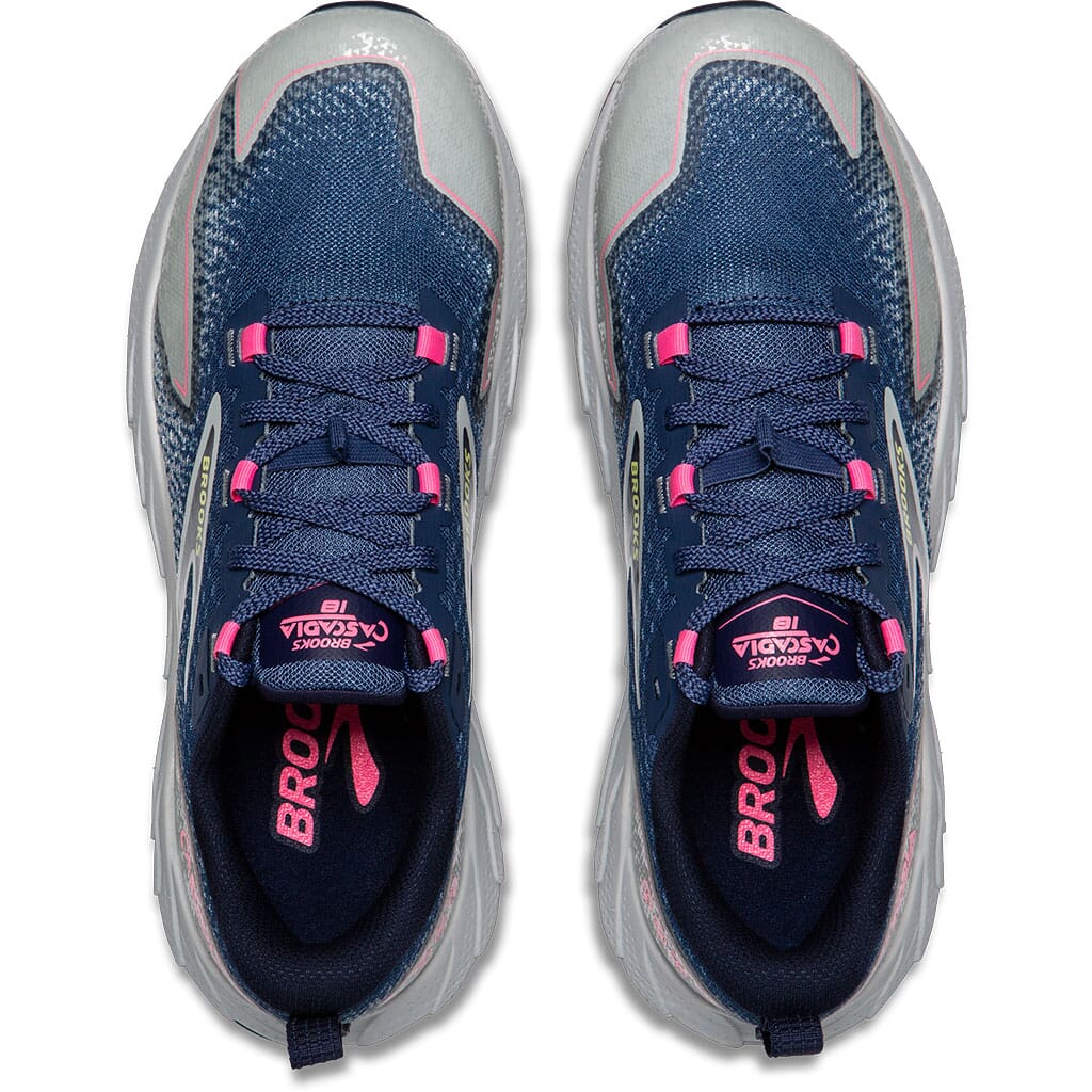 Brooks Women's Cascadia 18 Running Shoes - Oceana/Pearl Blue/Pink
