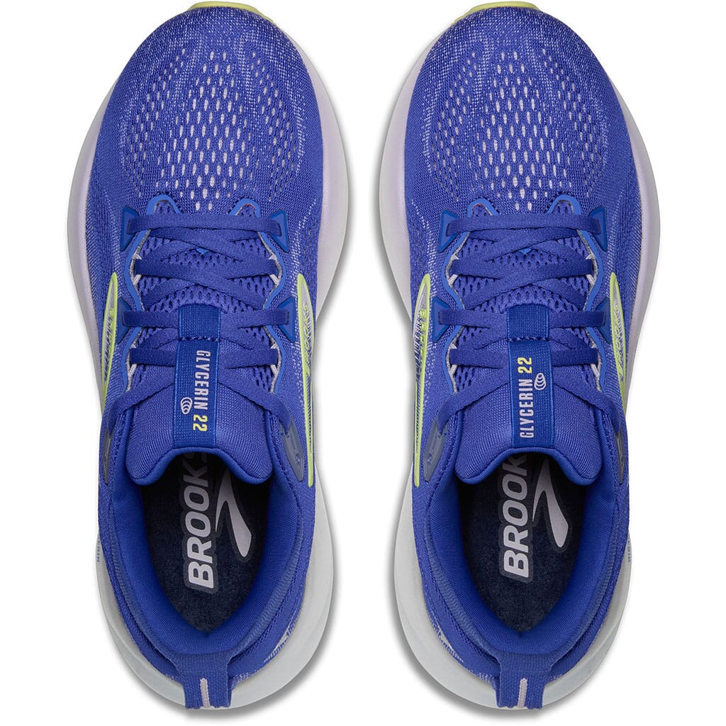 Brooks Women's Glycerin 22 Athletic Shoes - Blue/Hyper Iris/Yellow