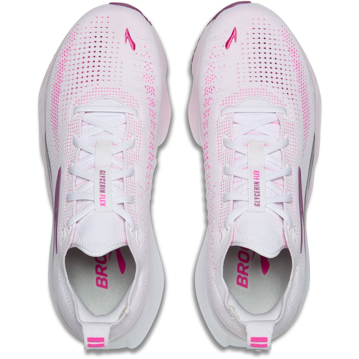 Brooks Women's Glycerin Flex Running Shoes - White/Cyber Pink