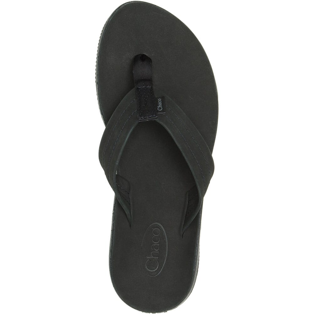 JCH108488 Chaco Women's Classic Leather Flip Flop - Black