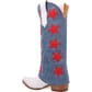 Dingo Women's Glory Days Leather Boots - White/Denim