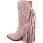 Dingo Women's Star Power Suede Leather Booties - Pink