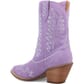 Dingo Women's Tiny Pony Suede Leather Booties - Lavender