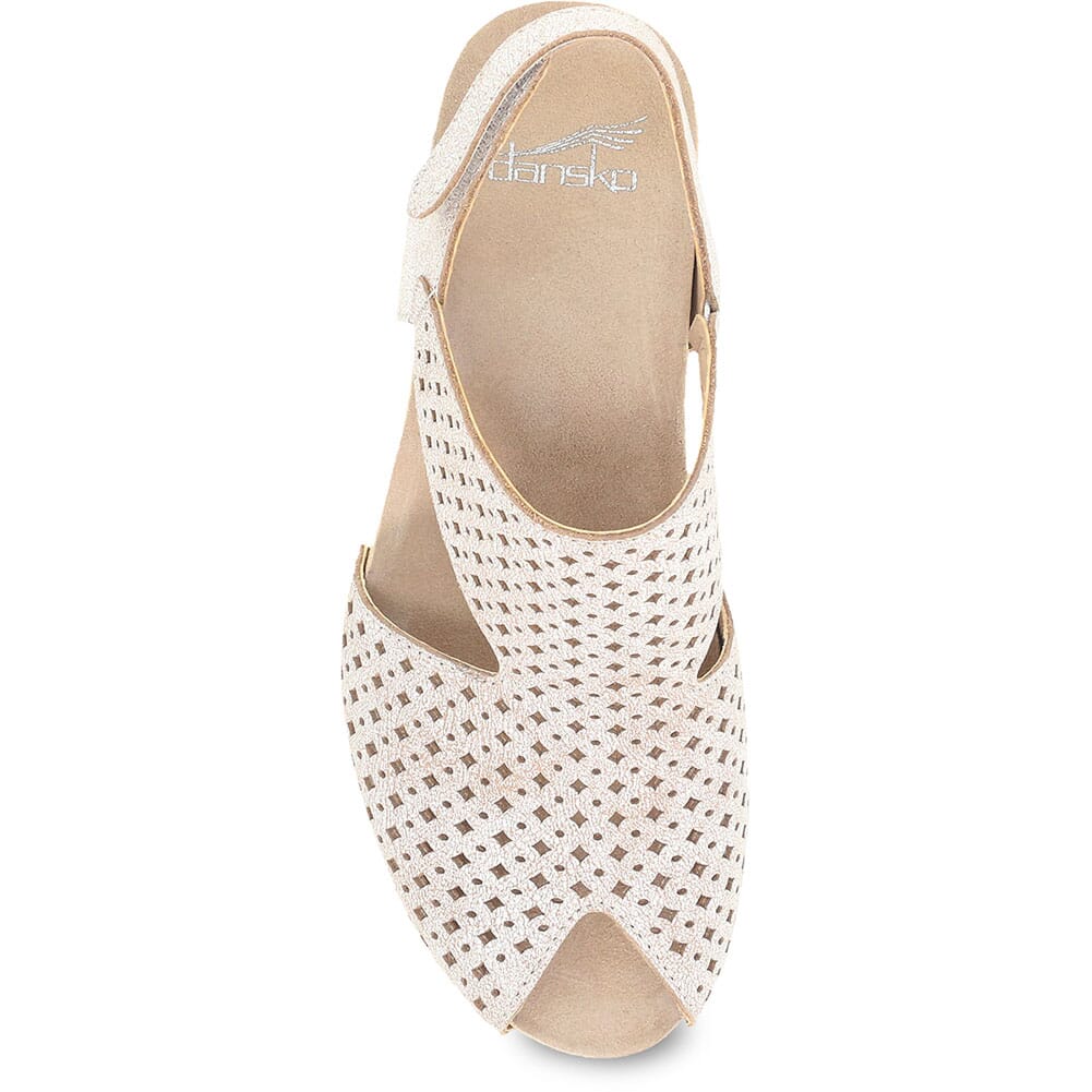 3115-011400 Dansko Women's Taytum Leather Sandals - White Vintage