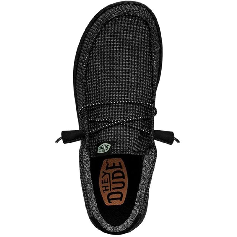 40403-060 Hey Dude Men's Wally Sport Mesh Casual Shoes - Black/Black