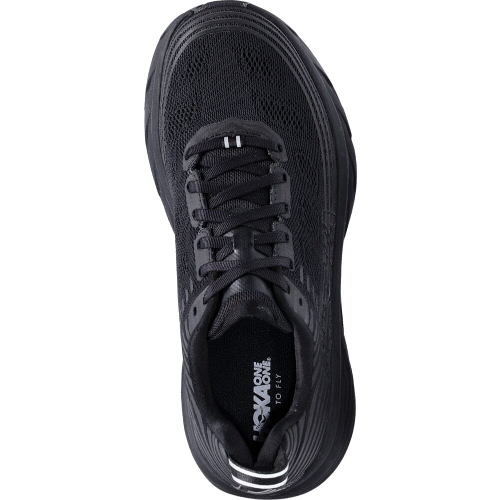 Hoka Men's Bondi 6 Wide Running Shoes - Black | elliottsboots
