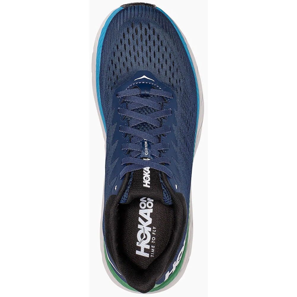 1110534-MOAN Hoka One One Men’s Clifton 7 Wide Running Shoes - Moonlit Ocean/Ant