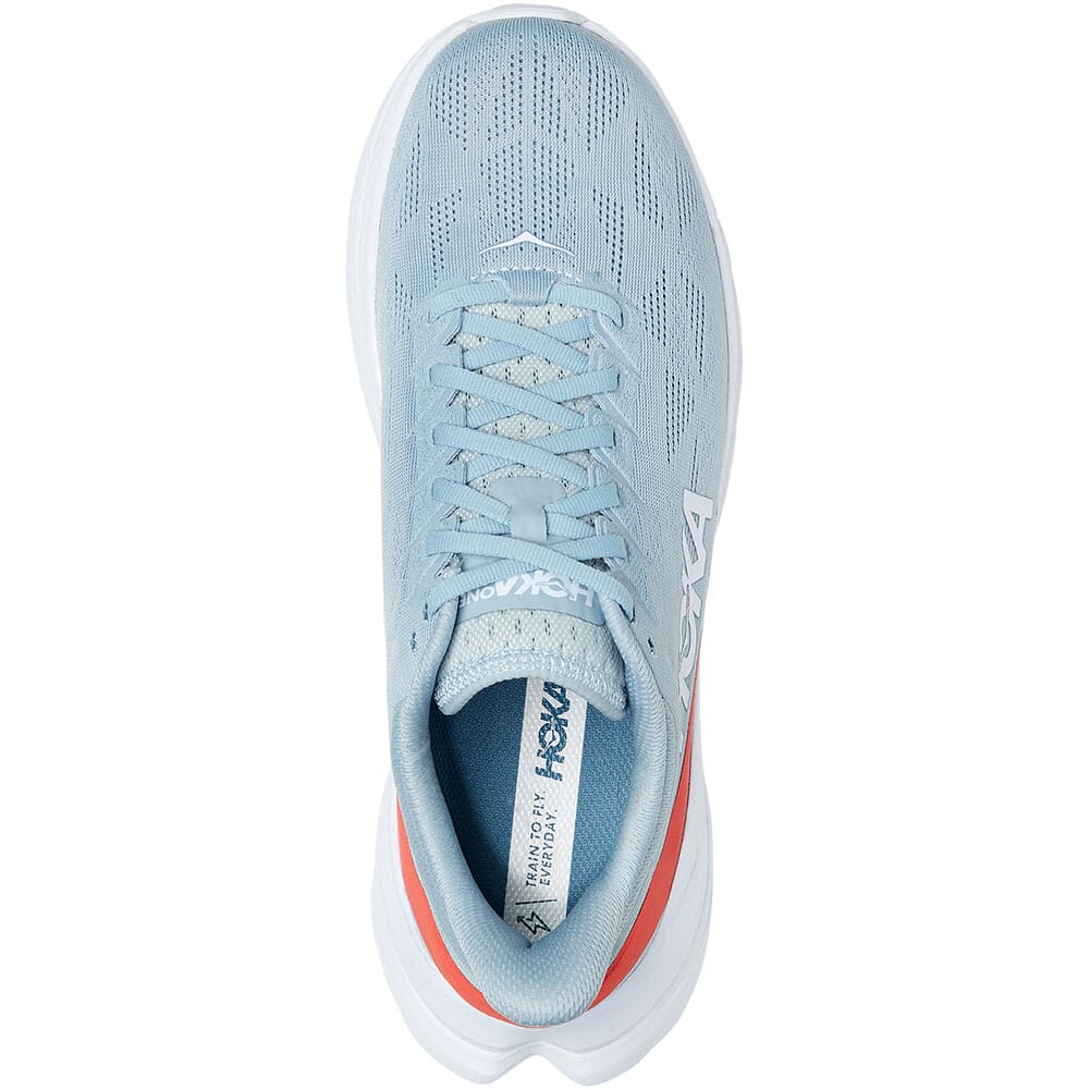 1113528-BFFS Hoka One One Women's Mach 4 Wide Running Shoes - Blue Fog/Fiesta
