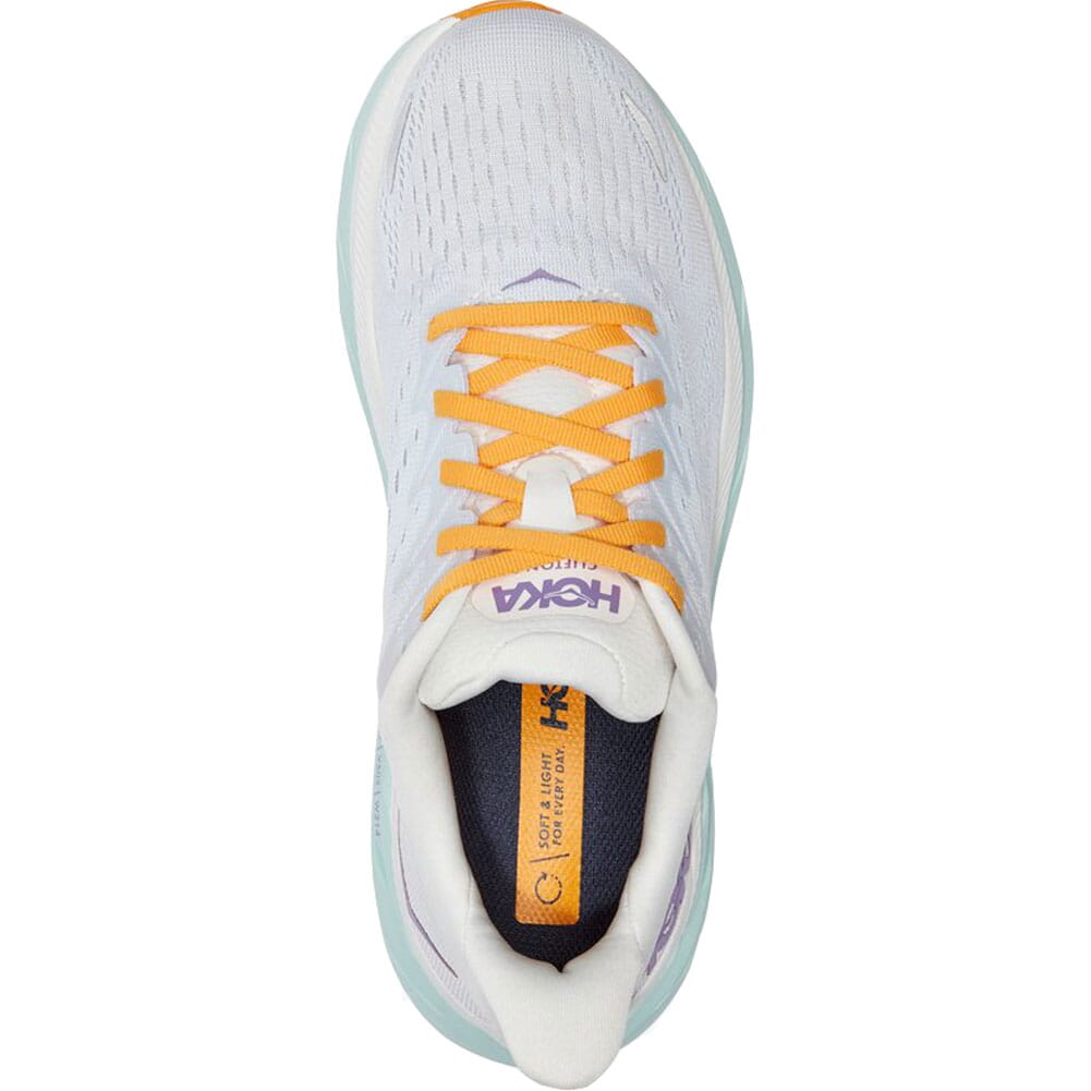 1119394-BDBW Hoka One One Women's Clifton 8 Athletic Shoes - Blanc de Blanc/Whit
