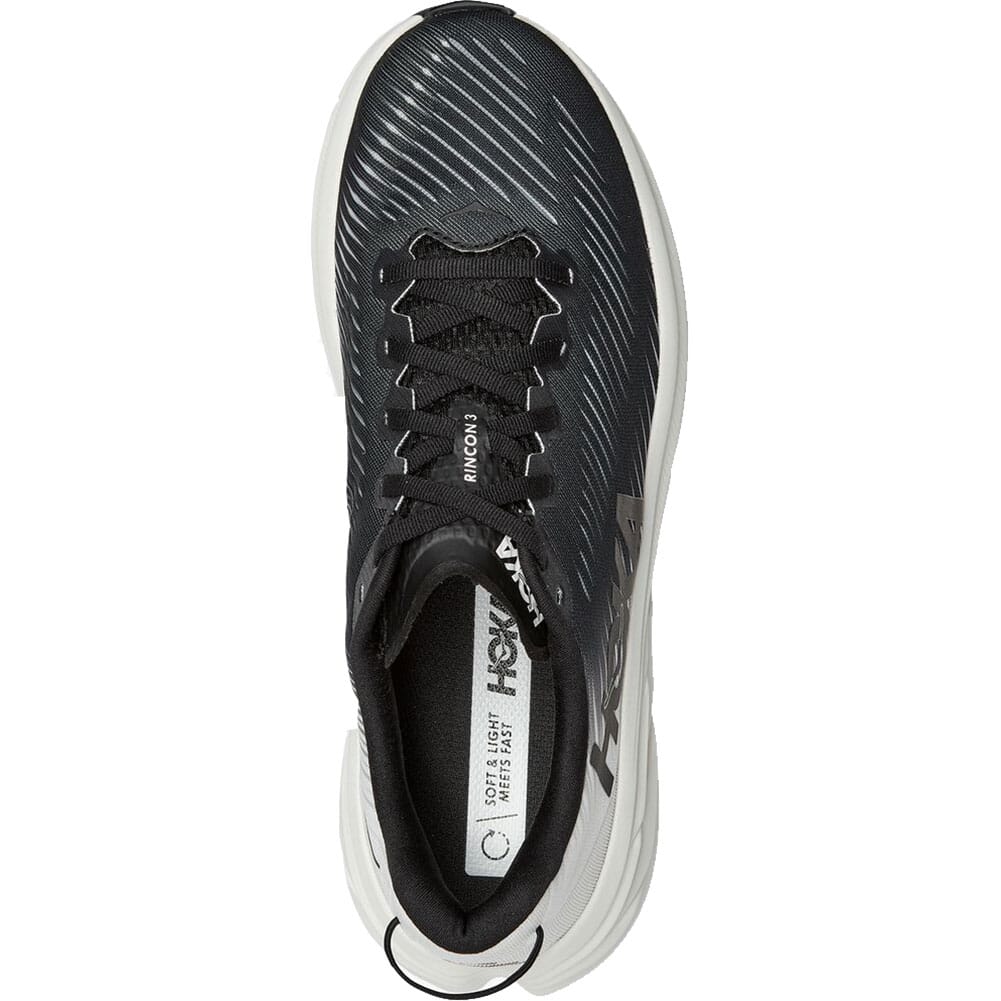 1119395-BWHT Hoka One One Men's Rincon 3 Running Shoes - Black/White