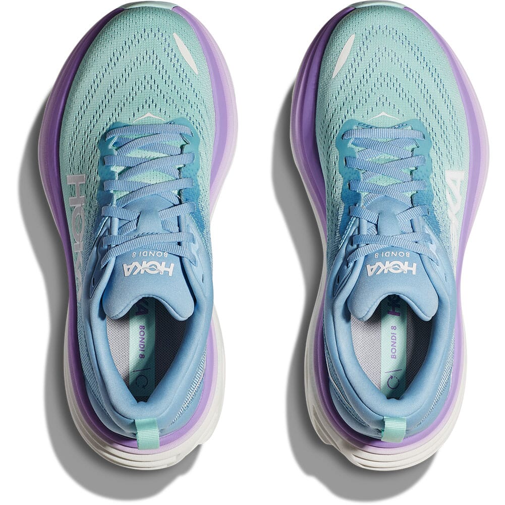1127952-ABSO Hoka Women's Bondi 8 Athletic Shoes - Airy Blue/Sunlit Ocean
