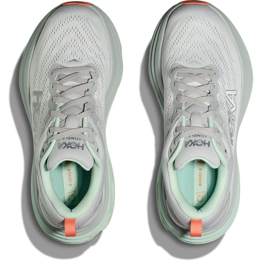 Hoka Women's Bondi 8 Athletic Shoes - Stardust/Aqua Breeze