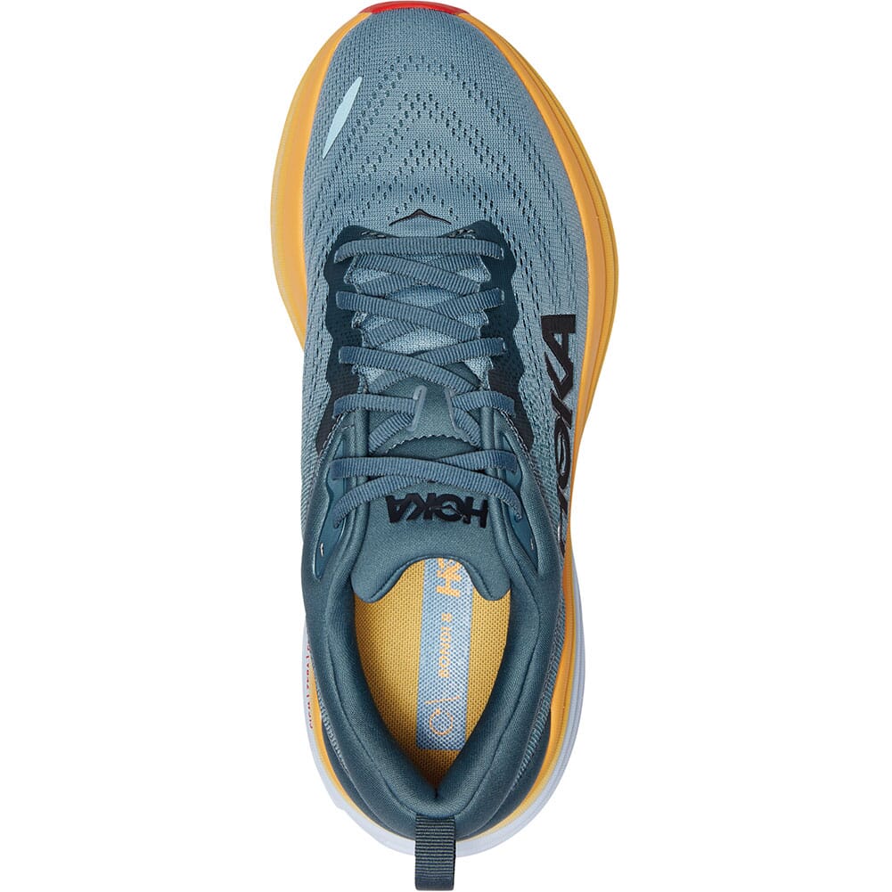 1127953-GBMS Hoka One One Men's Bondi 8 Wide Athletic Shoes - Goblin Blue/Mounta