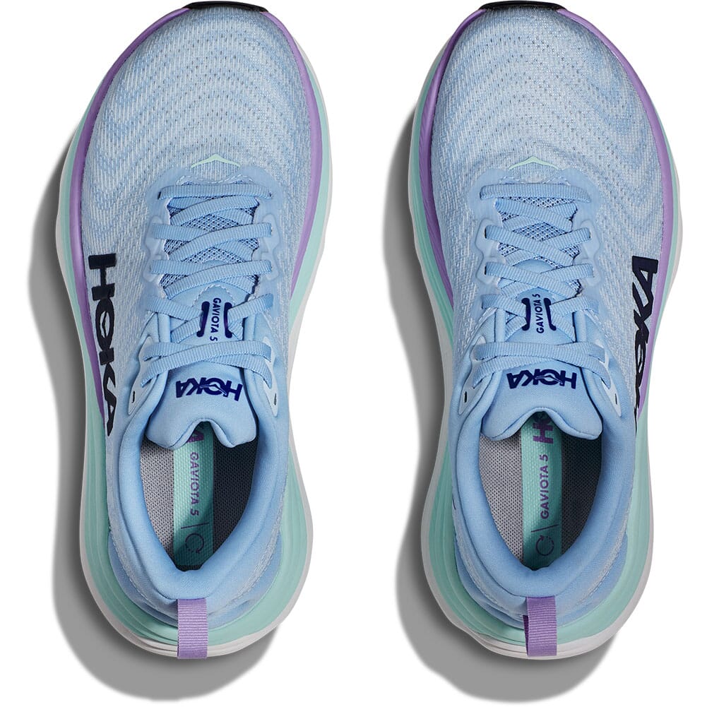 1134270-ABSO Hoka Women's Gaviota 5 Wide Running Shoes - Airy Blue/Sunlit