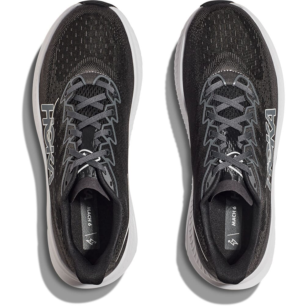 【HOKA】Mach 6 Wide - BLACK / WHITE / 1147834-BWHT HOKA Mach 6 Men's Shoes Black/White | Running Warehouse