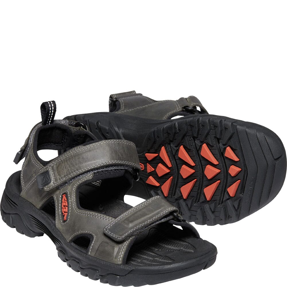 1022424 KEEN Men's Targhee III Open Toe Sandals - Grey/Black
