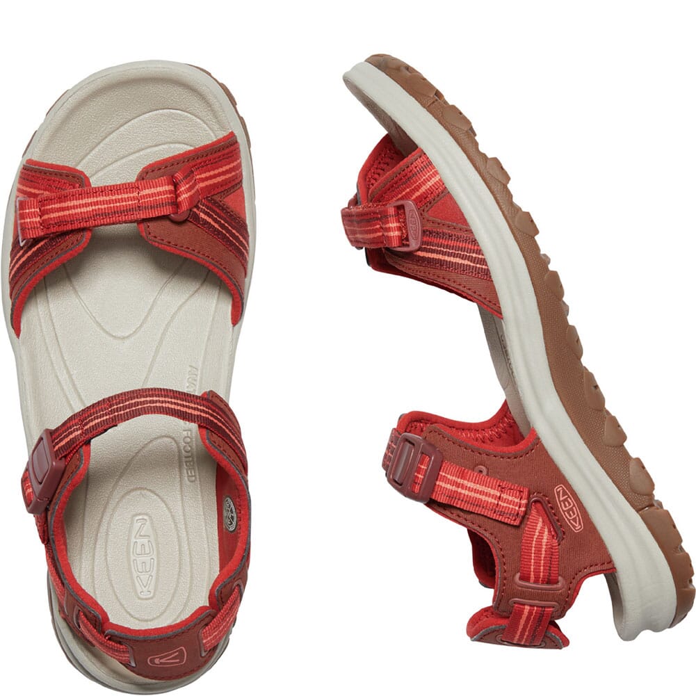 1022447 KEEN Women's Terradora II Open Toe Sandals - Dark Red/Coral