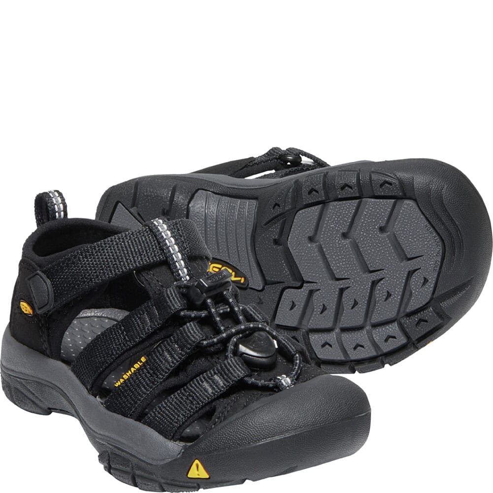 1022824 KEEN Kid's Newport H2 Sandals - Black/Keen Yellow