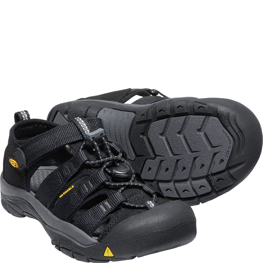 1022838 KEEN Youth Newport H2 Sandals - Black/Keen Yellow