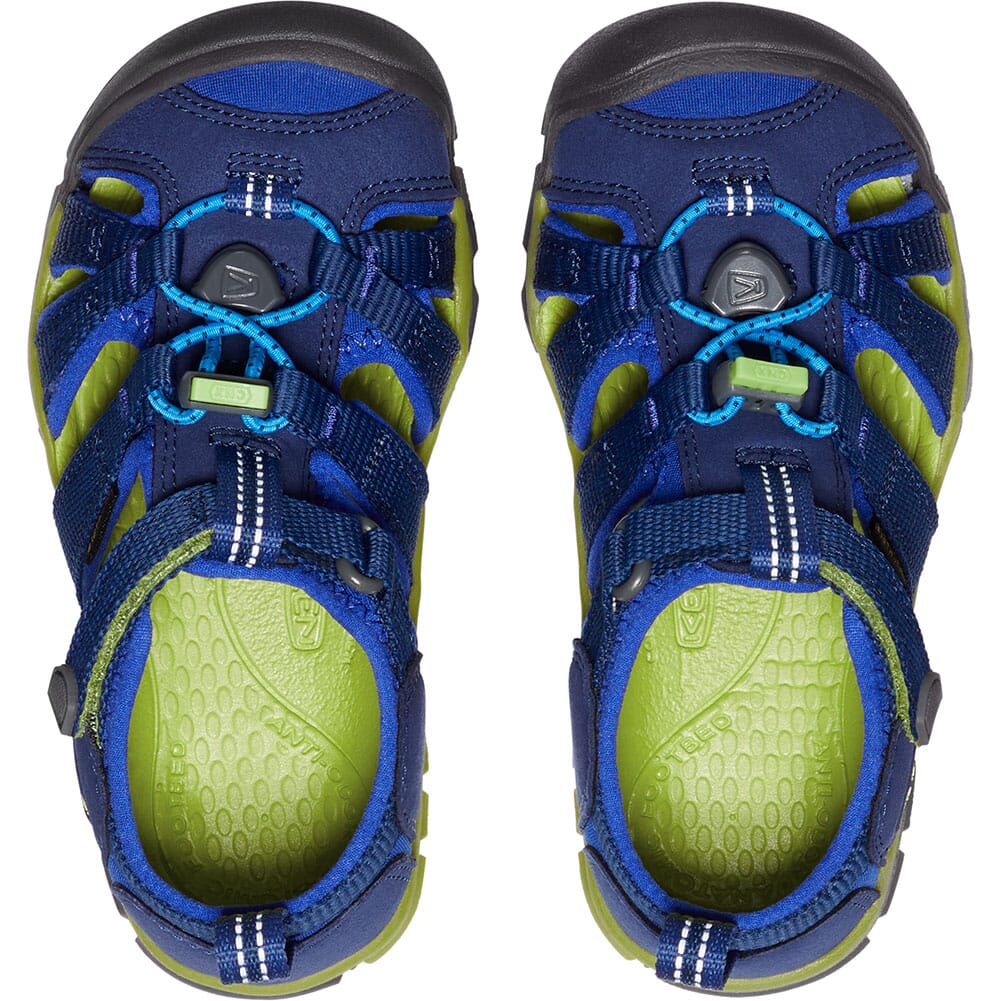 1022978 KEEN Kid's Seacamp II CNX Casual Shoes - Blue Depths/Chartreuse