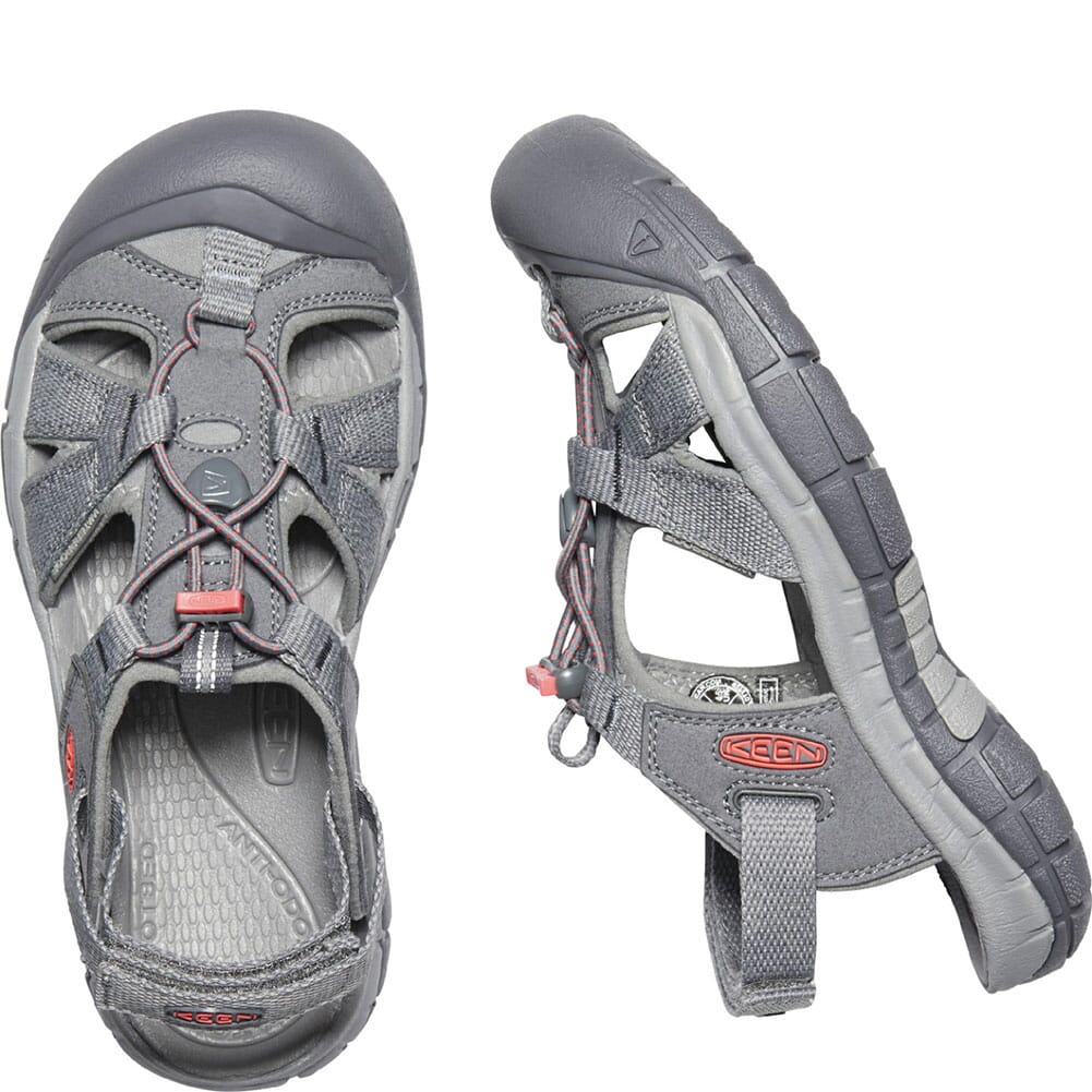 1023290 KEEN Women's Ravine H2 Sandals - Steel Grey/Coral